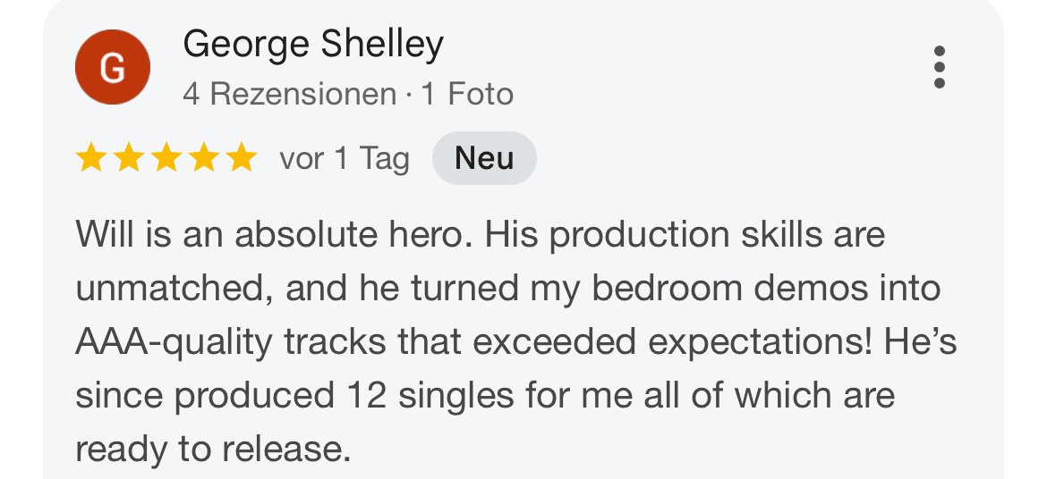 George Shelley Google review screenshot